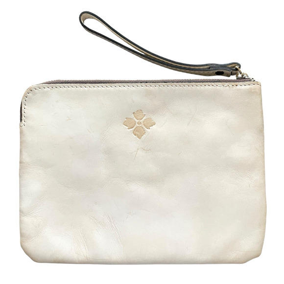 PATRICIA NASH Cassini White Waxed Tooled Leather Clutch Wristlet P349248 NWT - Picture 4 of 6